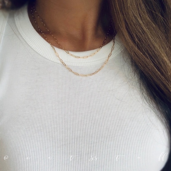 Gold Filled Double Layer Link Necklace - Picture 4 of 7